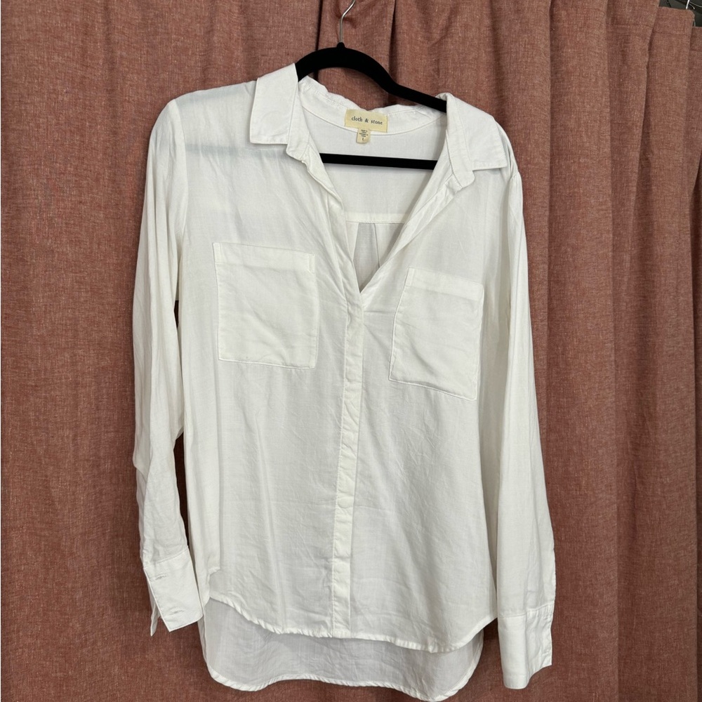 Cloth & Stone white button down, size large